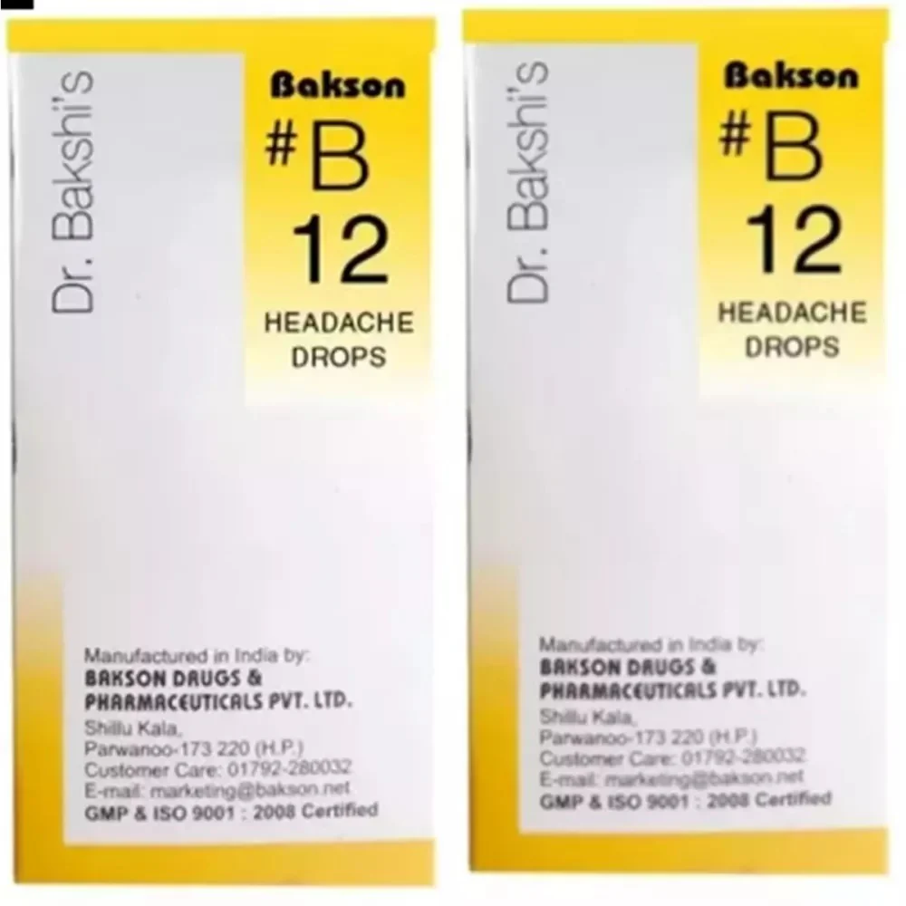 Bakson B12 Headache Drops (30ml, Pack of 2)