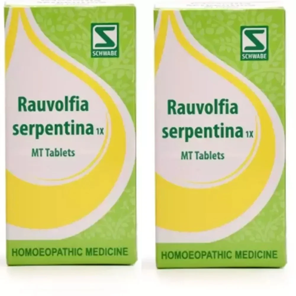 Willmar Schwabe India Rauvolfia Serpentina 1X Tablets (20g, Pack of 2)